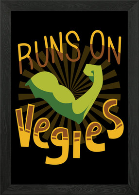 Runs on Veggies Gerahmtes Wandbild Poster Leinwanddruck Bild