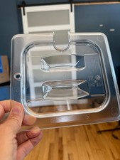 9 Cambro 1/6 Size Clear Food Pan Lids Polycarbonate Cambro Lids with Holes.