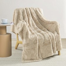 Herringbone Brushed Throw Blanket Fluffy Plush Comfy Cozy Couch Bed Covers D cor