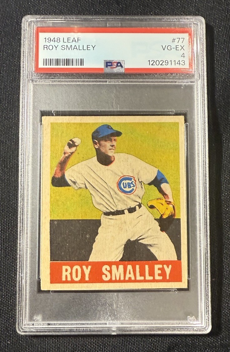 1948 Leaf Baseball Roy Smalley #77 (RC) PSA 4 VG-EX Chicago Cubs