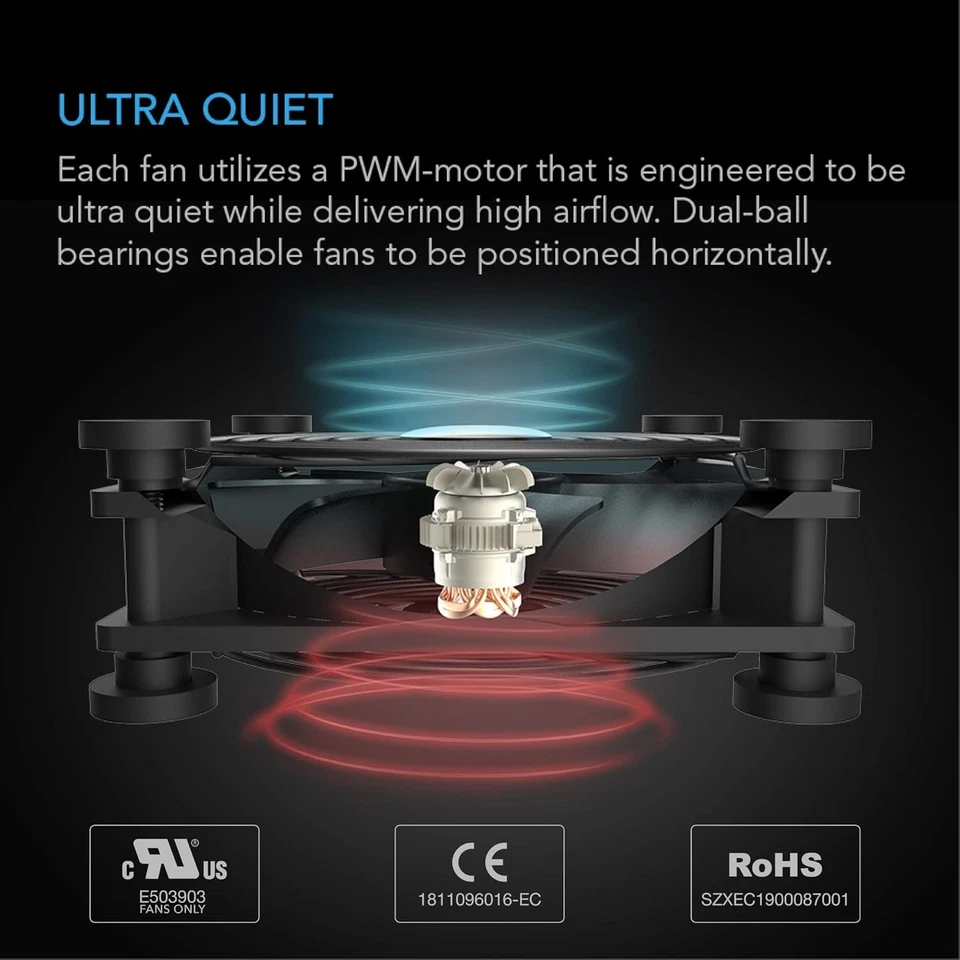 AC Infinity MULTIFAN S1, Quiet 80mm USB Fan, UL-Certified for Receiver DVR PlayS - Image 4 of 4