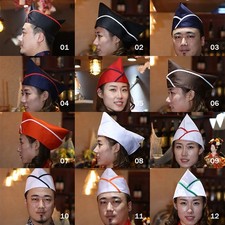 Japanese Sushi Chef Boat Cap Working Unisex Cap Cuisine Restaurant Waiter Hood