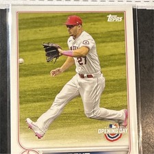 Topps 2022 Opening Day Mike Trout #27 Angels Baseball Trading Card