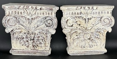 Pair Of Corinthian Capital Wall Shelves 8'' x 7 5/8''