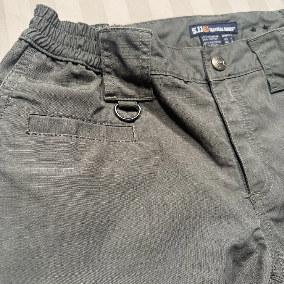 Shorts tático feminino 5.11 tamanho 4 verde Taclite Pro Ripstop utilitário de carga 63071 - Imagem 3 de 4