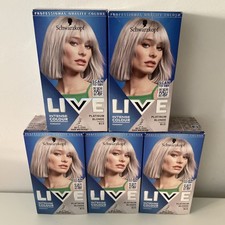 Image of 5 X Schwarzkopf Live Range Permanent Hair Colour - Platinum Blonde B15 - NEW