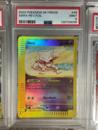 Pokemon Skyridge Abra Reverse Holo #46 PSA 9
