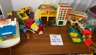 Large Lot Of Fisher-Price Vintage Toy : Circus Train Parking Ramp Family Camper