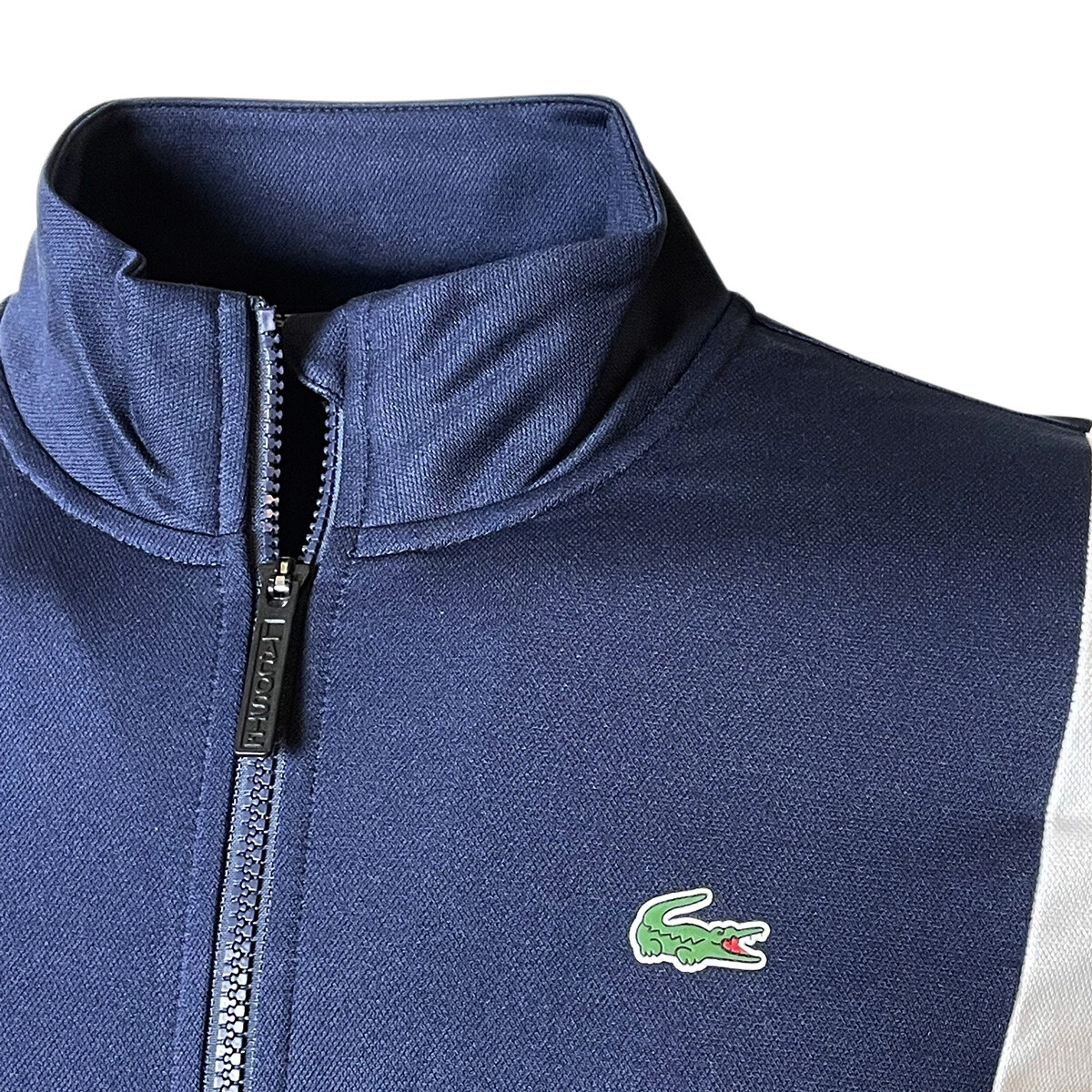 Men's lacoste sport colourblock resistant piqué zip sweatshirt sales
