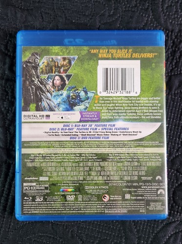 Teenage Mutant Ninja Turtles 3D Blu Ray(2014) - Picture 2 of 4