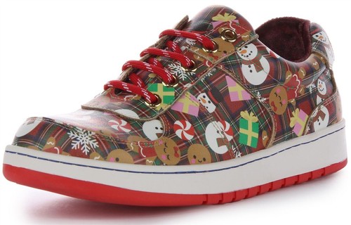 IRREGULAR CHOICE Starlight Flámula Zapatillas Rojo Múltiple Mujer Talla 3-8 - Imagen 6 de 12