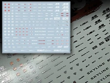 Chrome Logo Generation Car Decals all 1:64 Scale CUSTOM Compatible for Hw #124