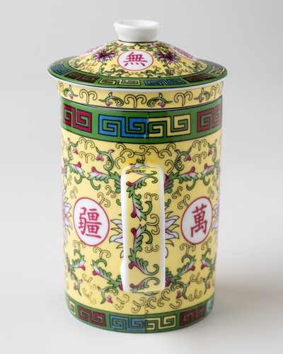 Asiatisch Orientalisch 4 Stück Teeei Becher mit Deckel Keramik Kaffeetasse - Bild 2 von 10
