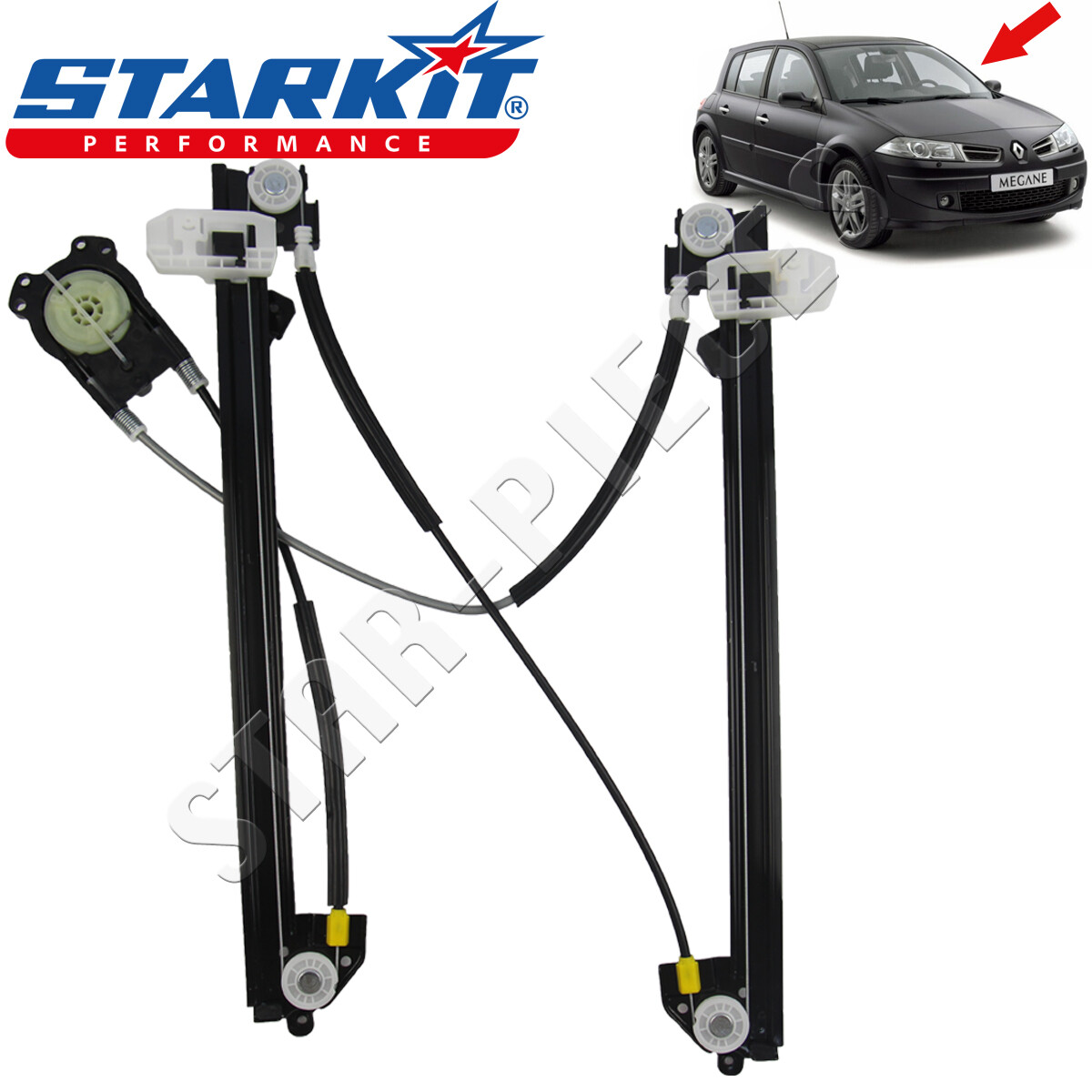 Mécanisme Lève-vitre Avant Gauche Renault Mégane 2 (2002-2008) - Sans Moteur - Neuf - STARKIT