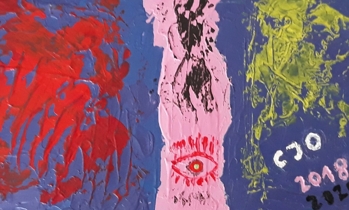 Cuadro pintura original acrílico sobre tabla. Sin título 44