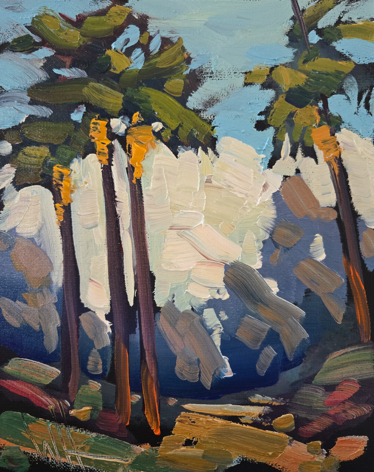 Contemporary California Art Sketch Tonalist Hand Made Studio Collectible Hawkins