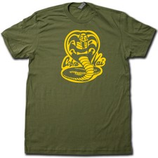 Karate Kid COBRA KAI t-shirt. COOL 80's movie tee Mr. Miagi say WAX ON, WAX OFF 