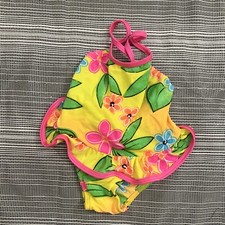 VINTAGE NWT BEACH SCENE GIRLS 1 PIECE BIKINI SWIMWEAR SIZE 2T