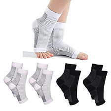 Neuropathy Socks for Women and Men, 4Pairs Soothe Relief Compression Socks, Ankl