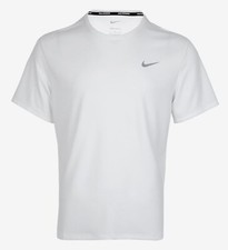 Nike Men Dri-Fit UV Miler T-Shirt Athletic White Fitness Tee Jersey DV9316-100