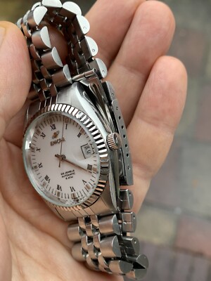 Vintage Enicar 'datejust' Fluted Bezel Automatic Mens Watch