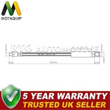 Motaquip Front Brake Hose Fits Austin Mini 1959-1993 0.8 1.0 1.1 GBH170