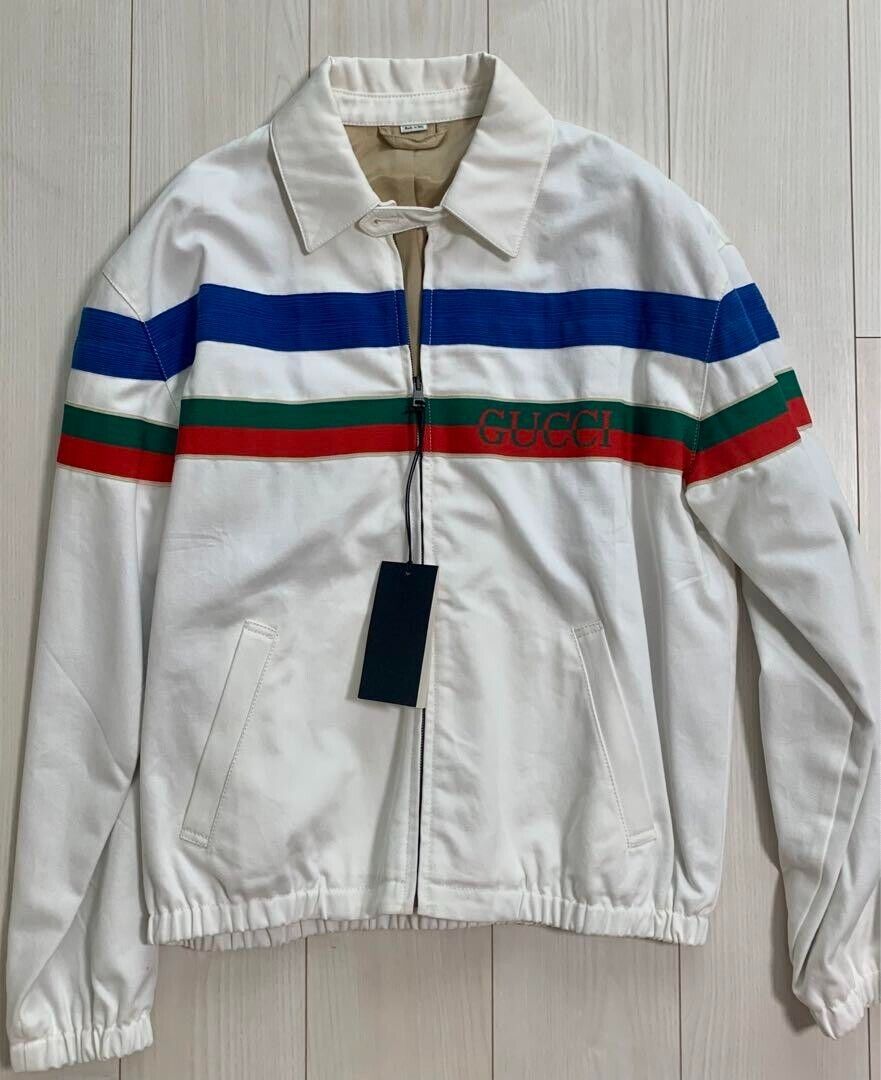 GUCCI zip-up blouson jacket cotton white size 46 men | eBay GUCCI zip-up blouson jacket cotton white size 46 men | eBay