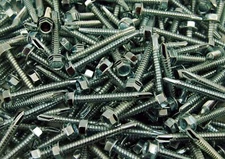(250) Hex Washer Head 1/4 x 2 Self-Drilling Tek Screw IHW #14