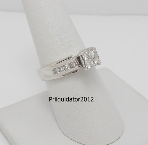 1CT Natural Diamond Anniversary Engagement Wedding Bridal Ring 14K White Gold - Picture 2 of 14