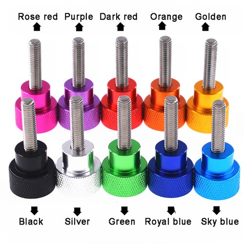 M4 Aluminum +Stainless Steel Knurled Thumb Screws Thumbscrew Bolts 4mm-80mm Long - Picture 2 of 4