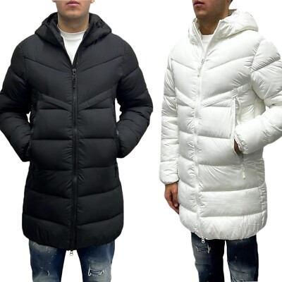 Herren Daunenjacke lang Winter Thermo gefütterte Jacke Freizeitjacke VEQUE