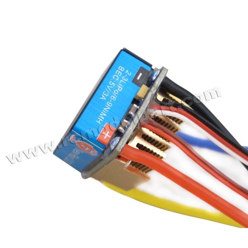 480A Trójmodowy szczotkowany regulator prędkości ESC do gąsienic 1/10 RC Car - Zdjęcie 2 z 5