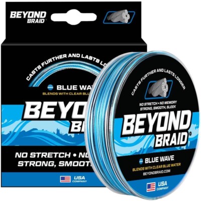 Beyond Braid Blue Wave 8x 8lb .10mm 2000 Yd Abrasion Resistant Fishing Line