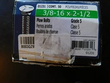 3/8"-16 x 2-1/2" Grade 5 Plow Bolt -PROCEEDS BENEFIT THE CENVER TOOL LIBRARY