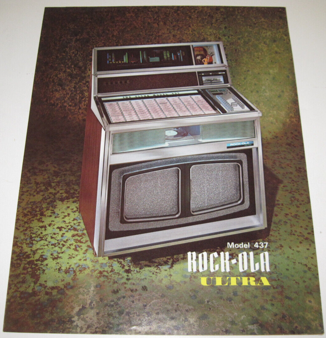 The Ultra Model 437 Rock-Ola Jukebox Arcade Flyer / Brochure