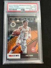 2019-20 Panini Hoops Premium Stock Trae Young Camera Action Holo Orange PSA 10