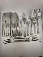 Set of 33 Misc Stainless Steel Flatware w Serving Pieces