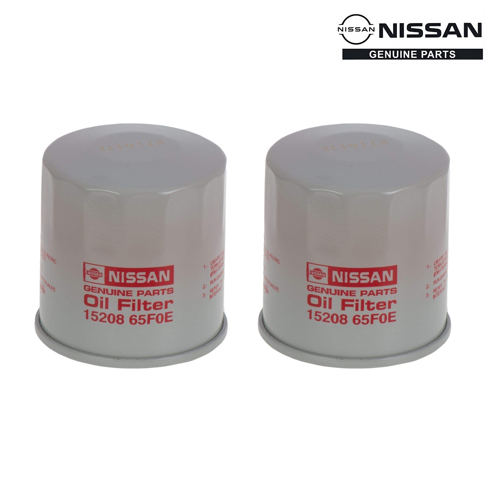 Genuine Nissan OEM Factory Oil Filters 15208-65F0E for All Nissan Cars Pack of 2