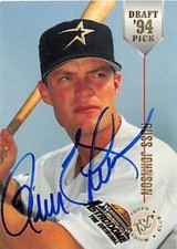 Russ Johnson autographed baseball card 1994 Topps Stadium Club Draft Pick #15