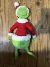 DR. SEUSS HOW THE GRINCH STOLE CHRISTMAS 16  PLUSH GRINCH DOLL IN SANTA SUIT