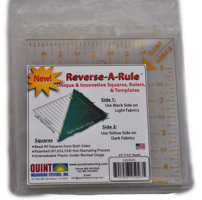 Reverse-A-Rule unique & Innovative Squares, Rulers, & Templates 4 1/2'' Square