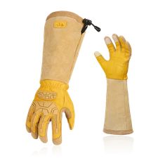 Vgo 1Pair Extra-Long Cuff Gardening Gloves, Puncture-proof Work Gloves(CA9659)