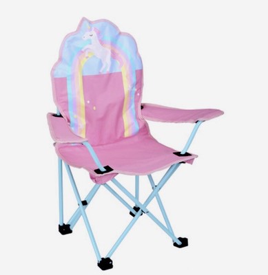 pink folding camping chair