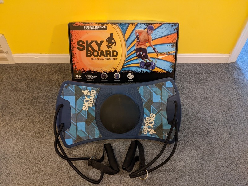 SKYBOARD Extreme Backyard Adventures by Slackers POGO JUMPER Tricks