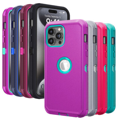 For iPhone XR 11 12 13 14 15 16 16e 17e 17 Pro Max Case Shockproof ...