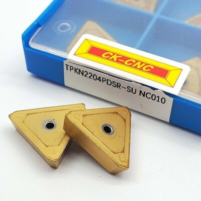 10Pcs TPKN2204PDSR-SU NC010 TPKN43PDSR CNC Carbide Milling Inserts For Steel