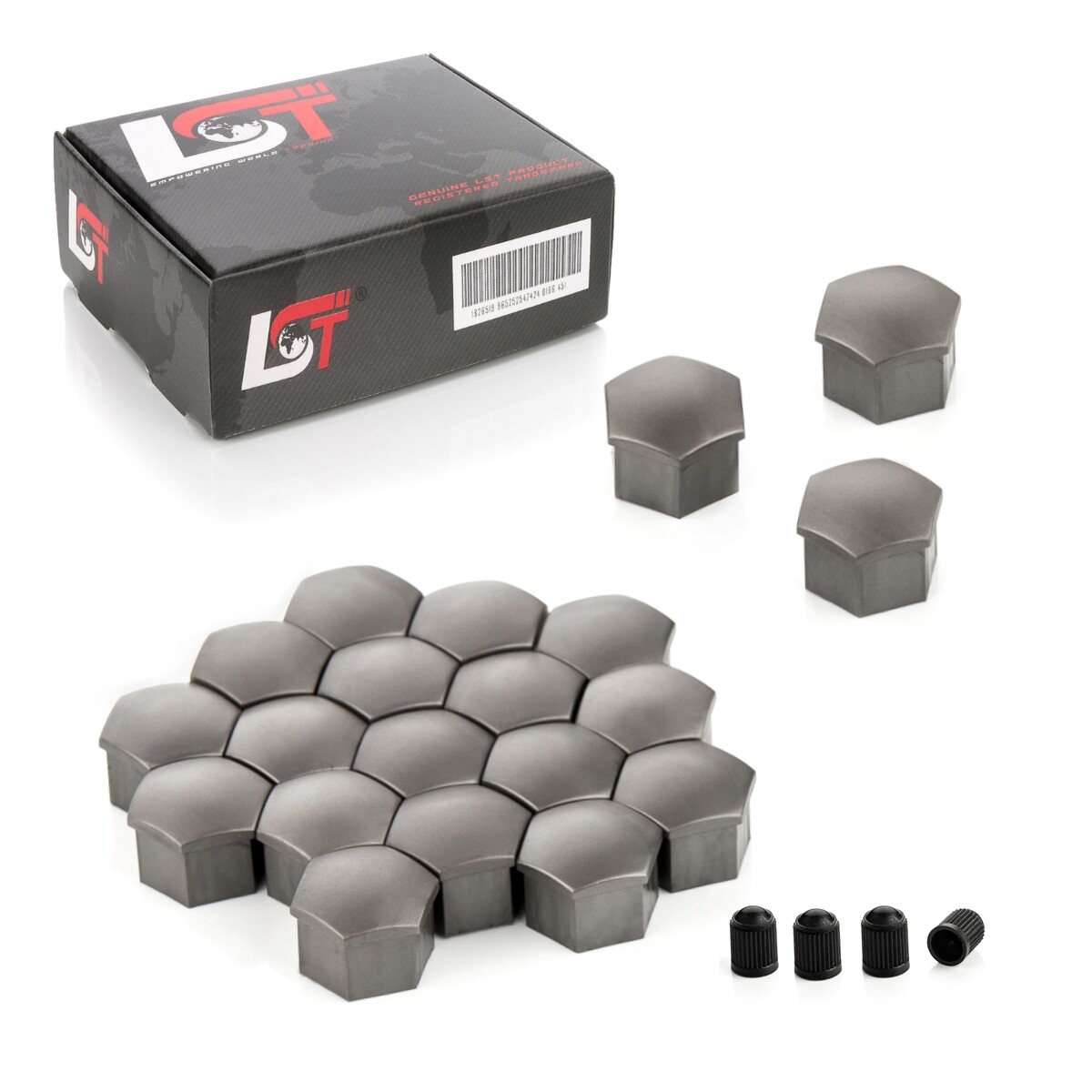 20x Rims Wheel bolt Cover cap Hexagon Caps 0 21/32in grey for DAIHATSU