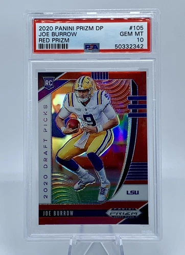 JOE BURROW 2020 PANINI PRIZM DP RED PRIZM GEM MINT 10