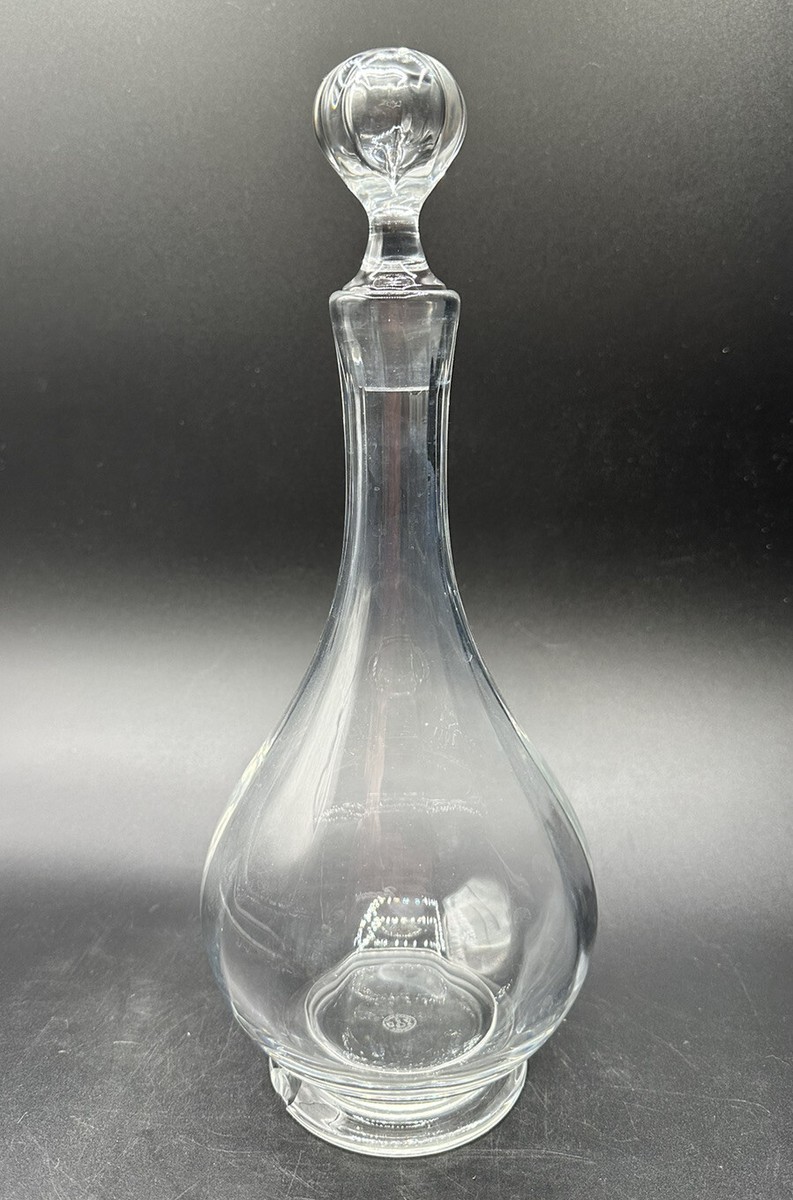 Baccarat Capri Optic Crystal Decanter with Stopper Signed 13