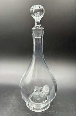 Baccarat Capri Optic Crystal Decanter with Stopper Signed 13'' France Chip